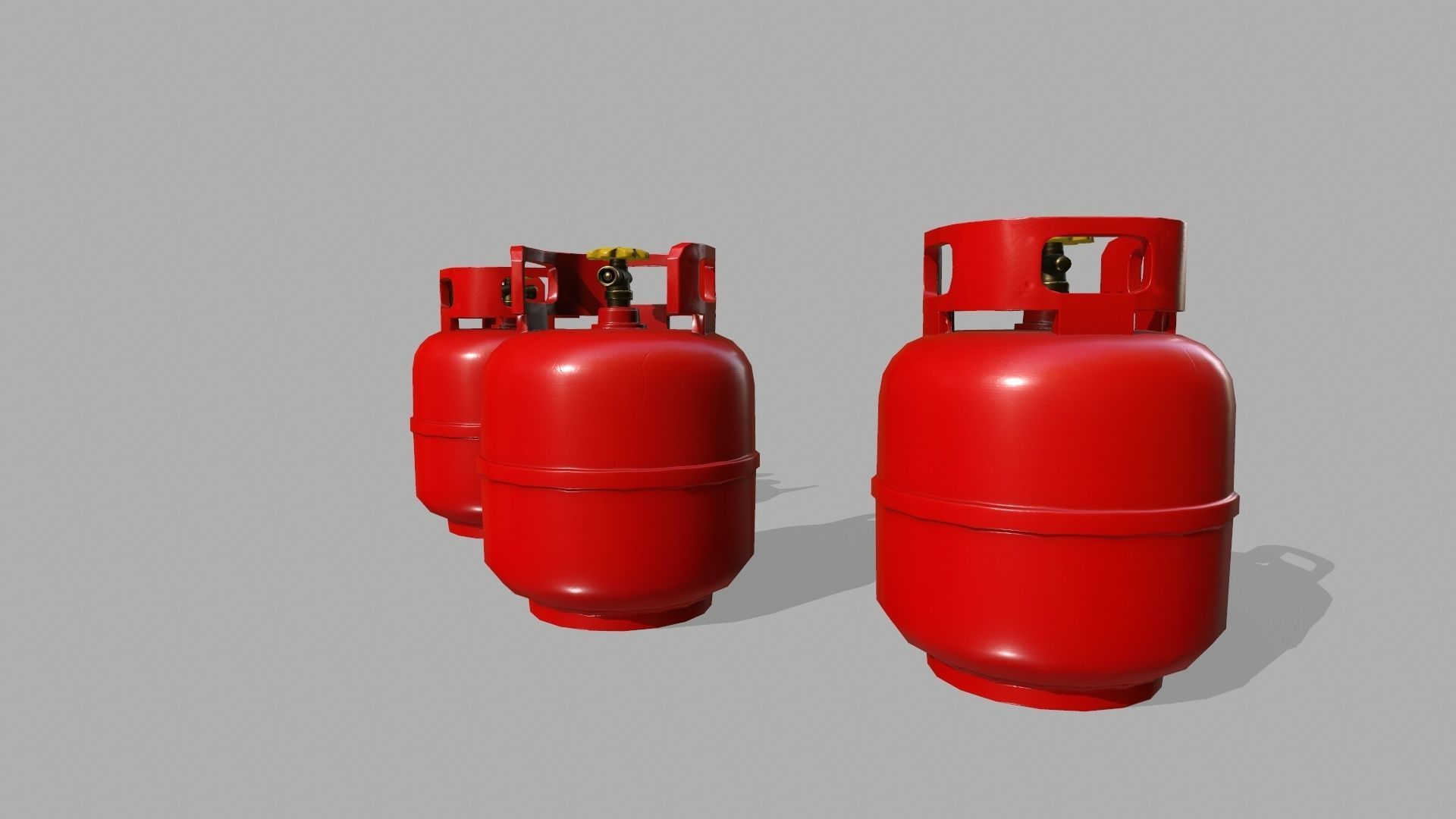 Propane Tank Low-poly 3D model_8