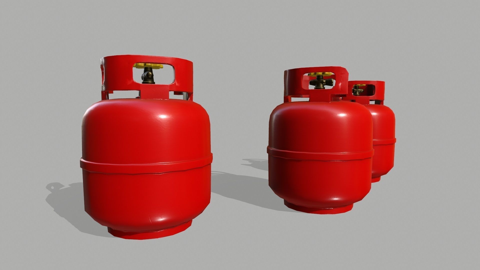Propane Tank Low-poly 3D model_7