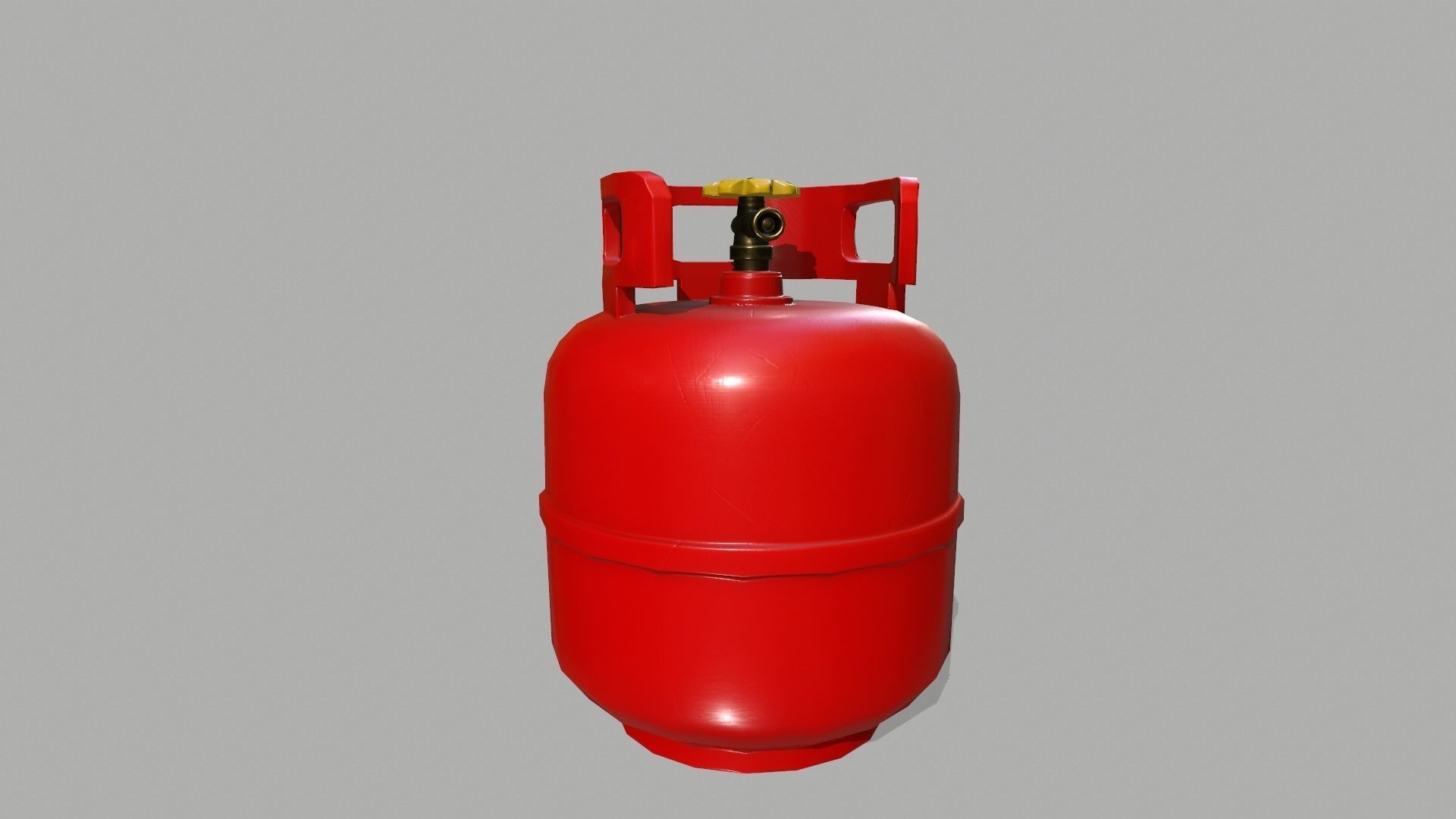 Propane Tank Low-poly 3D model_9