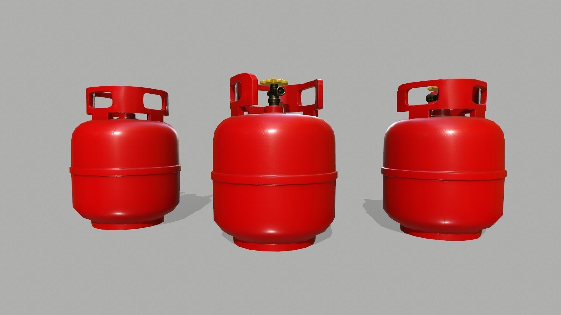 Propane Tank Low-poly 3D model_2