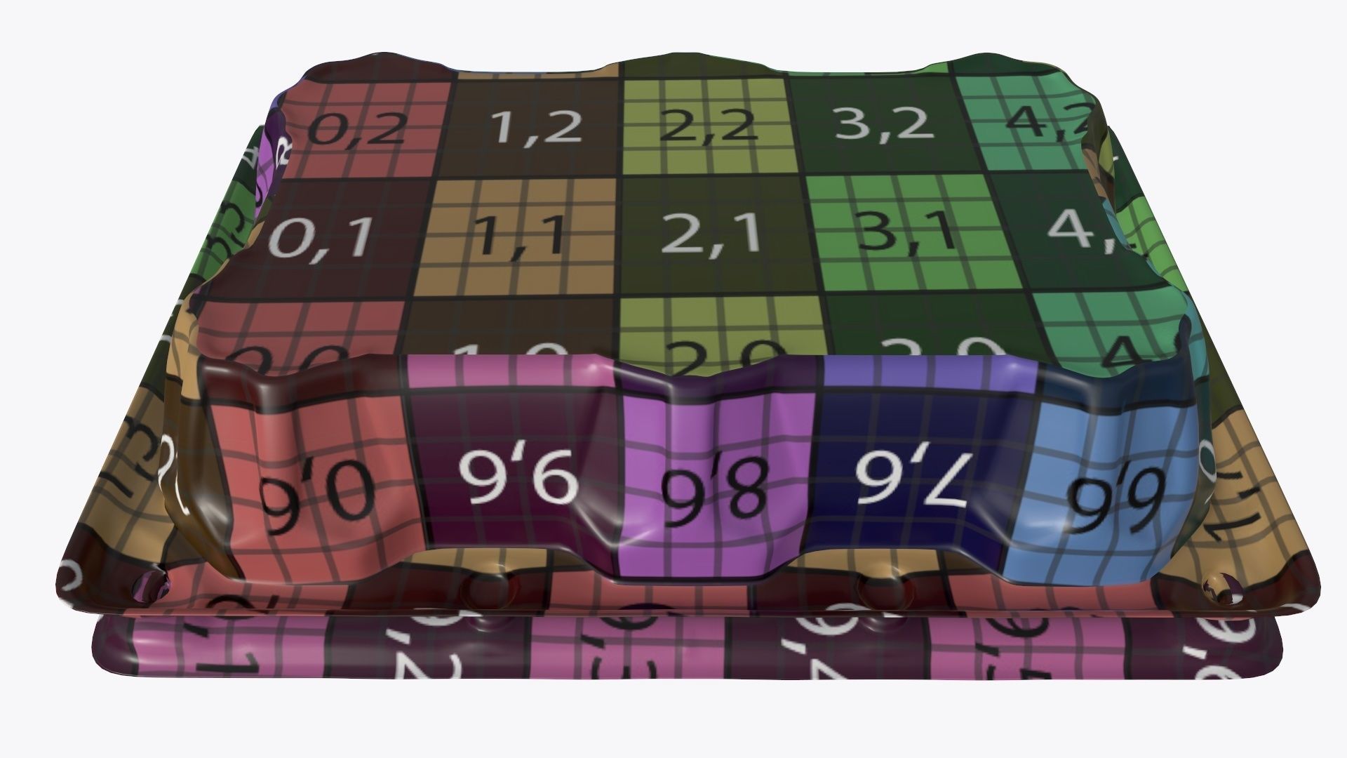 Egg food plastic package 6 eggs 3D model_8