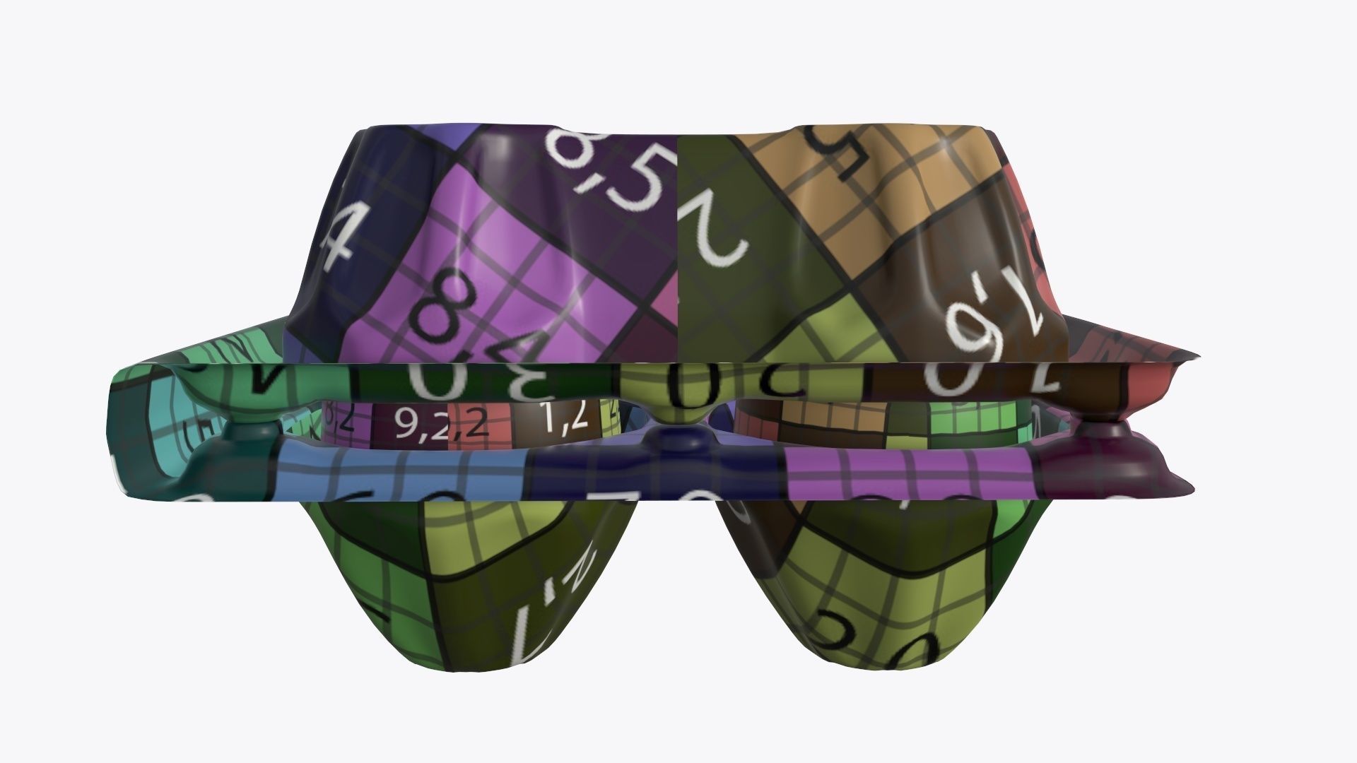 Egg food plastic package 6 eggs 3D model_9