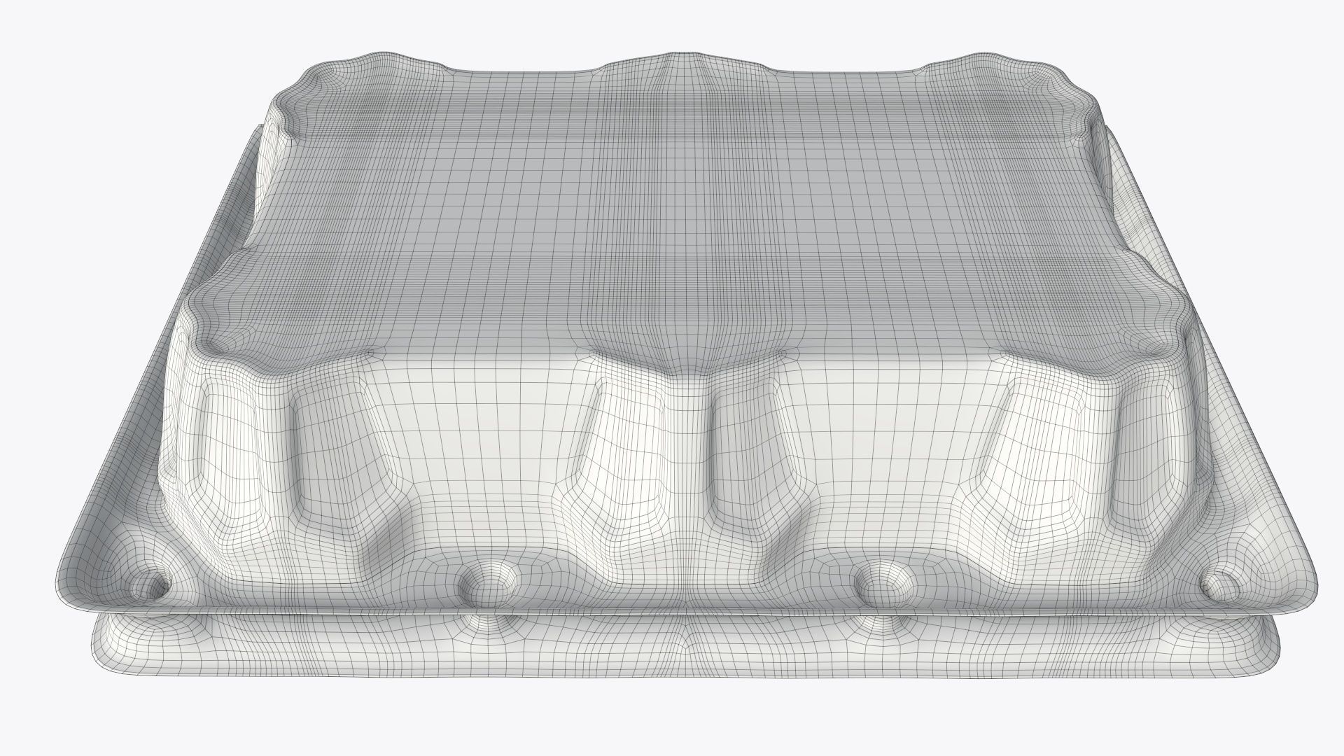 Egg food plastic package 6 eggs 3D model_4