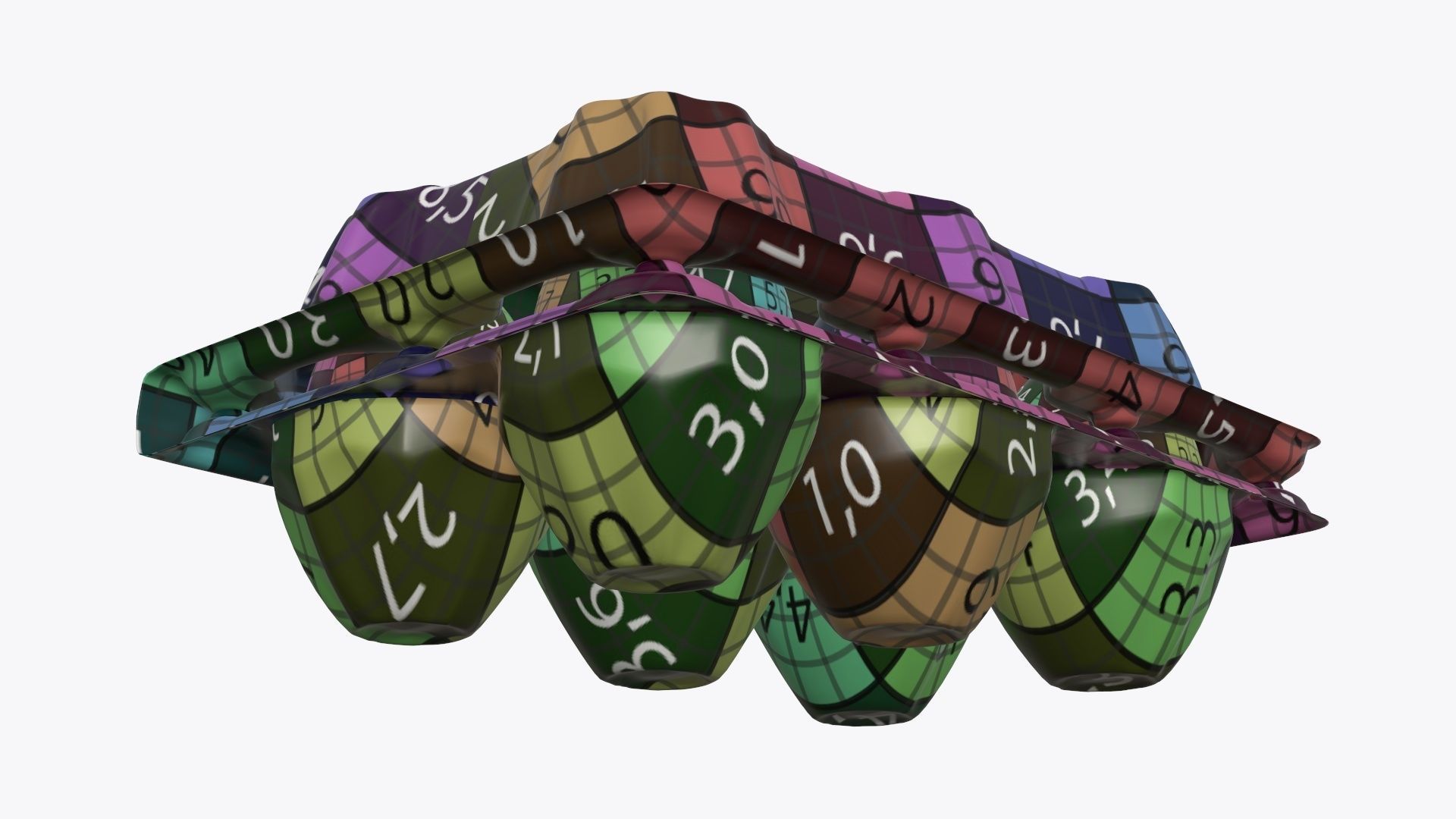 Egg food plastic package 6 eggs 3D model_10