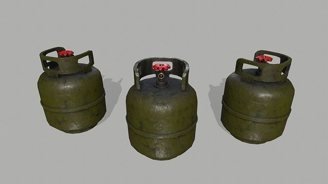 Oxygen Tank Low-poly 3D model