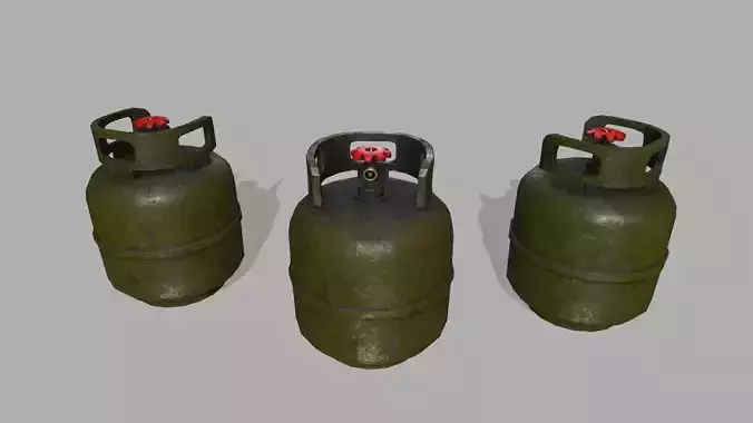 Oxygen Tank Low-poly 3D model