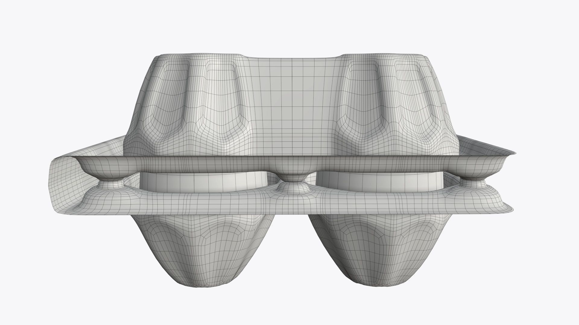 Egg food plastic package 8 eggs 3D model_5