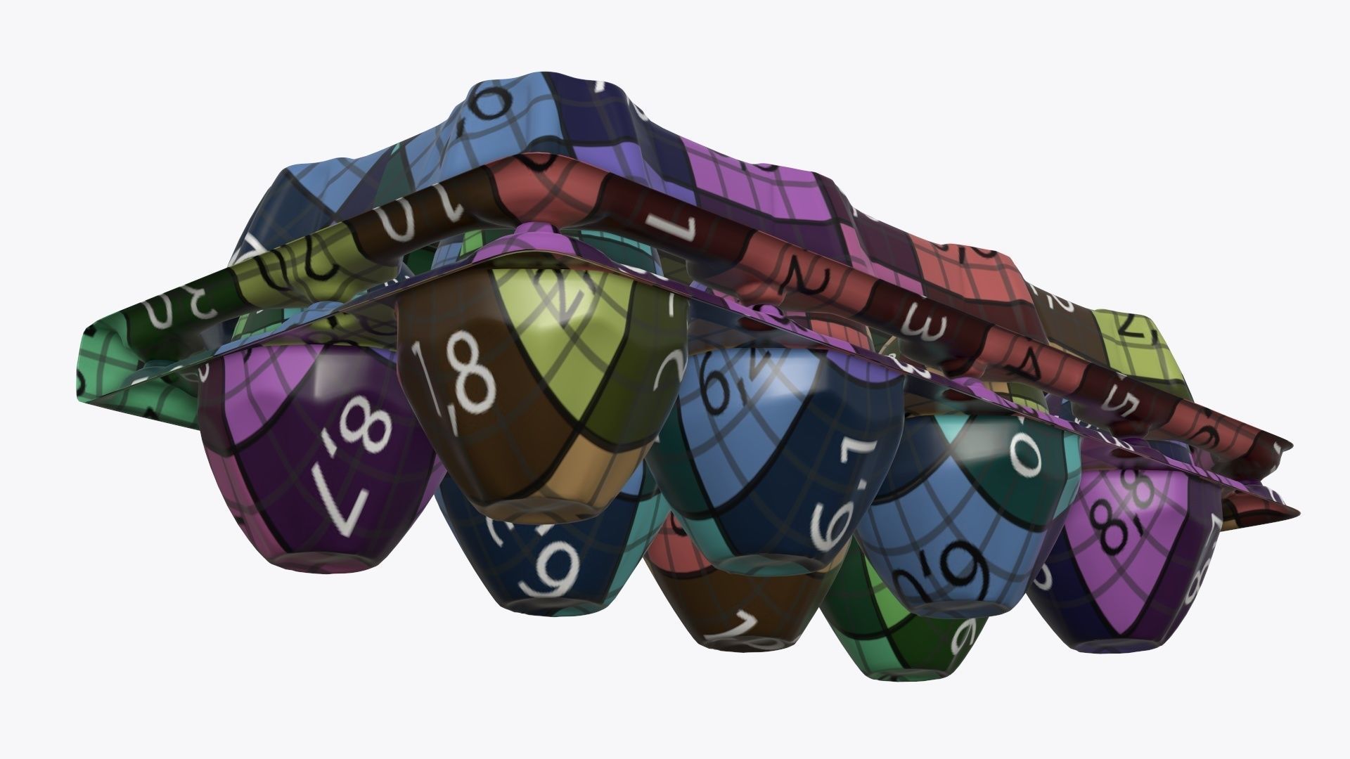 Egg food plastic package 8 eggs 3D model_10