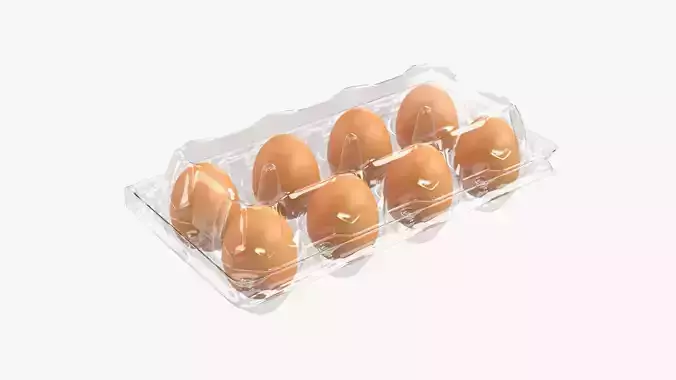 Egg food plastic package 8 eggs