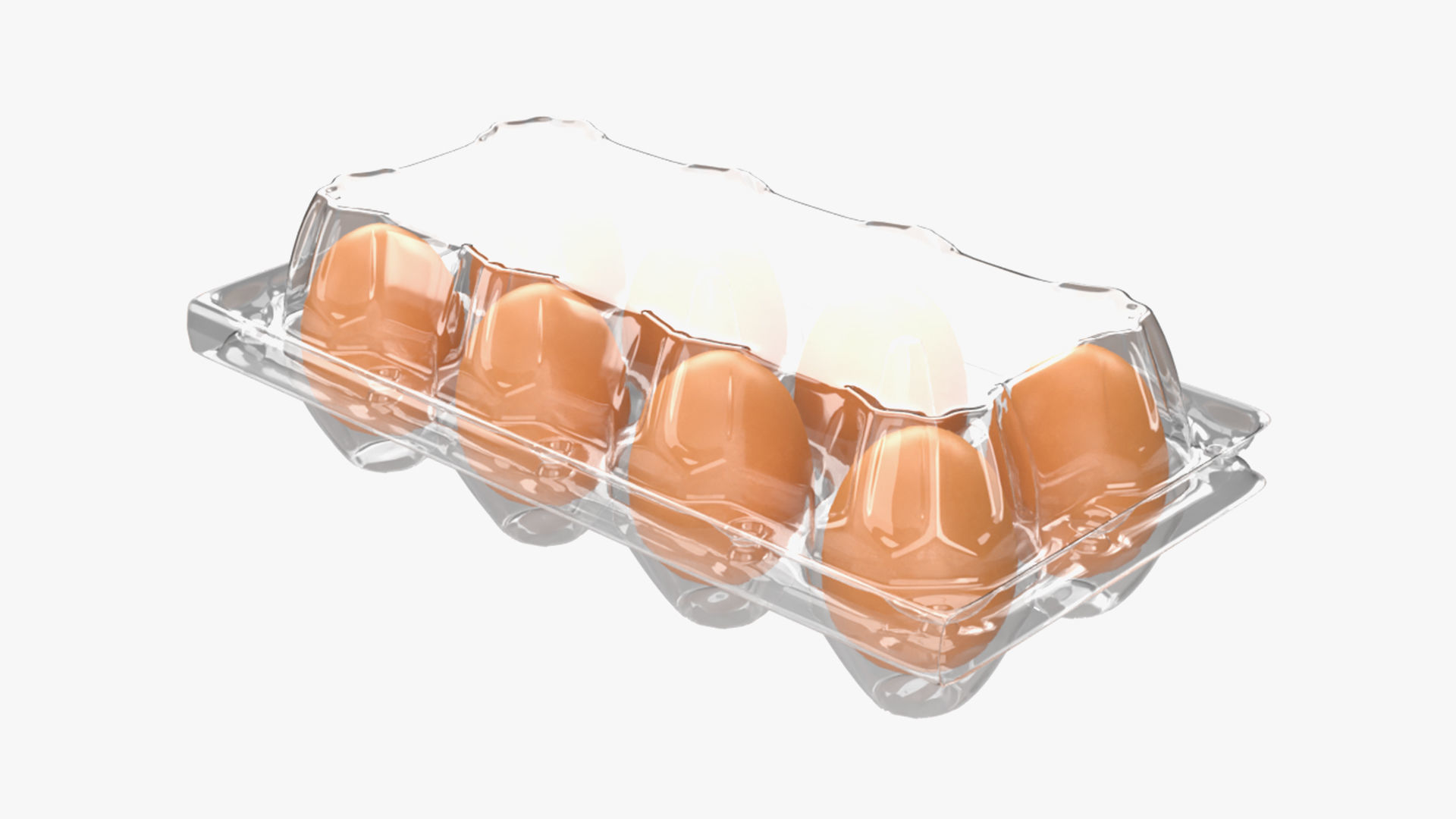 Egg food plastic package 8 eggs 3D model_2