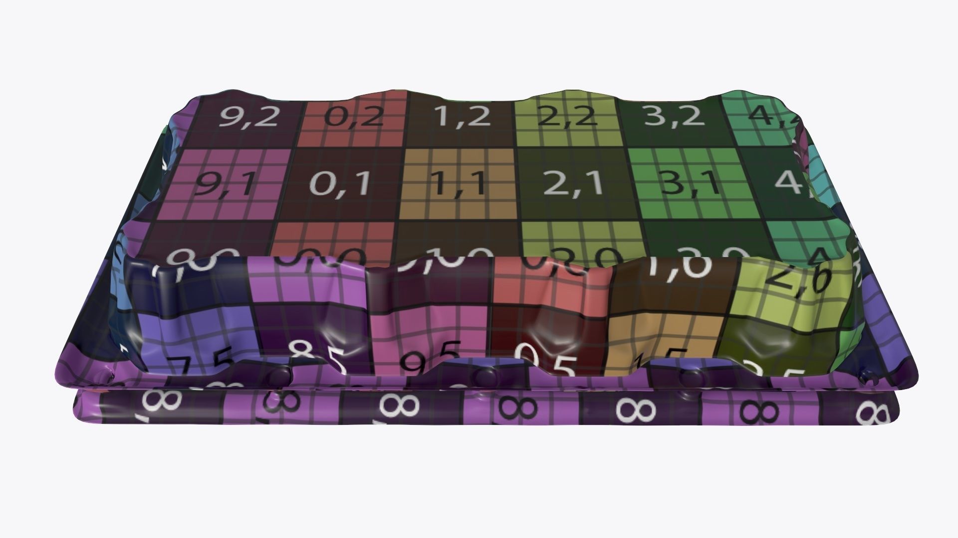 Egg food plastic package 8 eggs 3D model_8