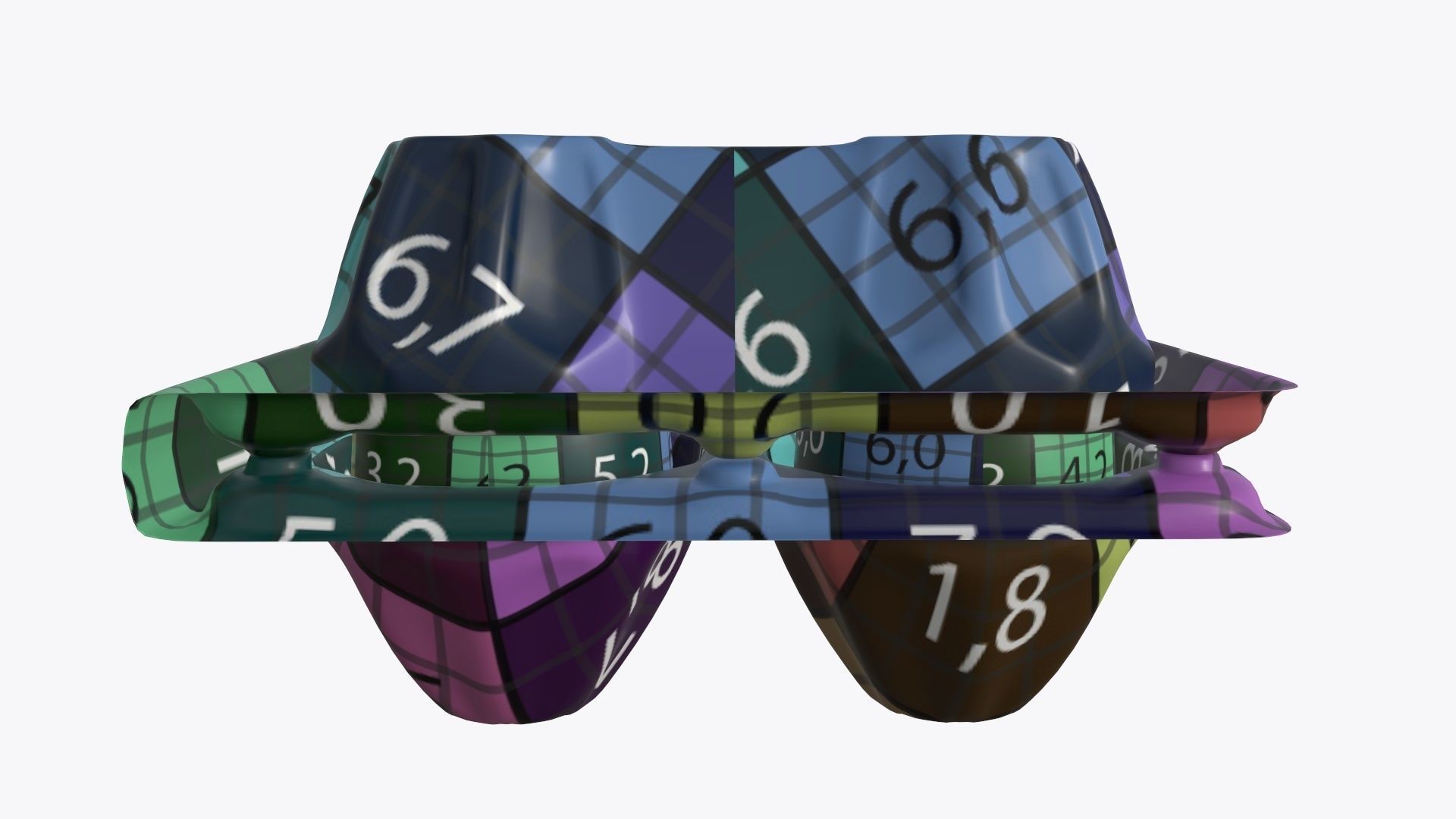 Egg food plastic package 8 eggs 3D model_9