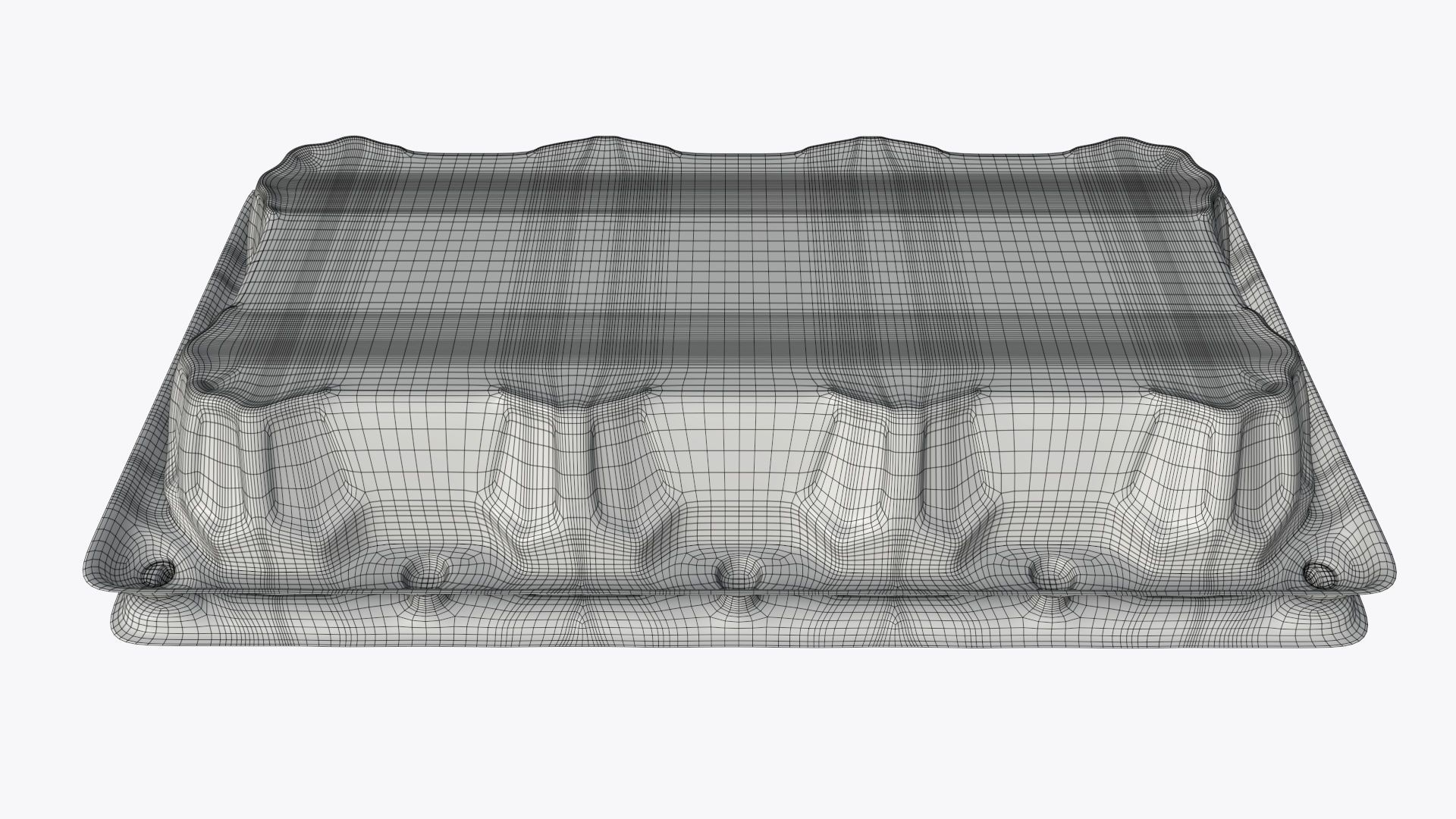 Egg food plastic package 8 eggs 3D model_4