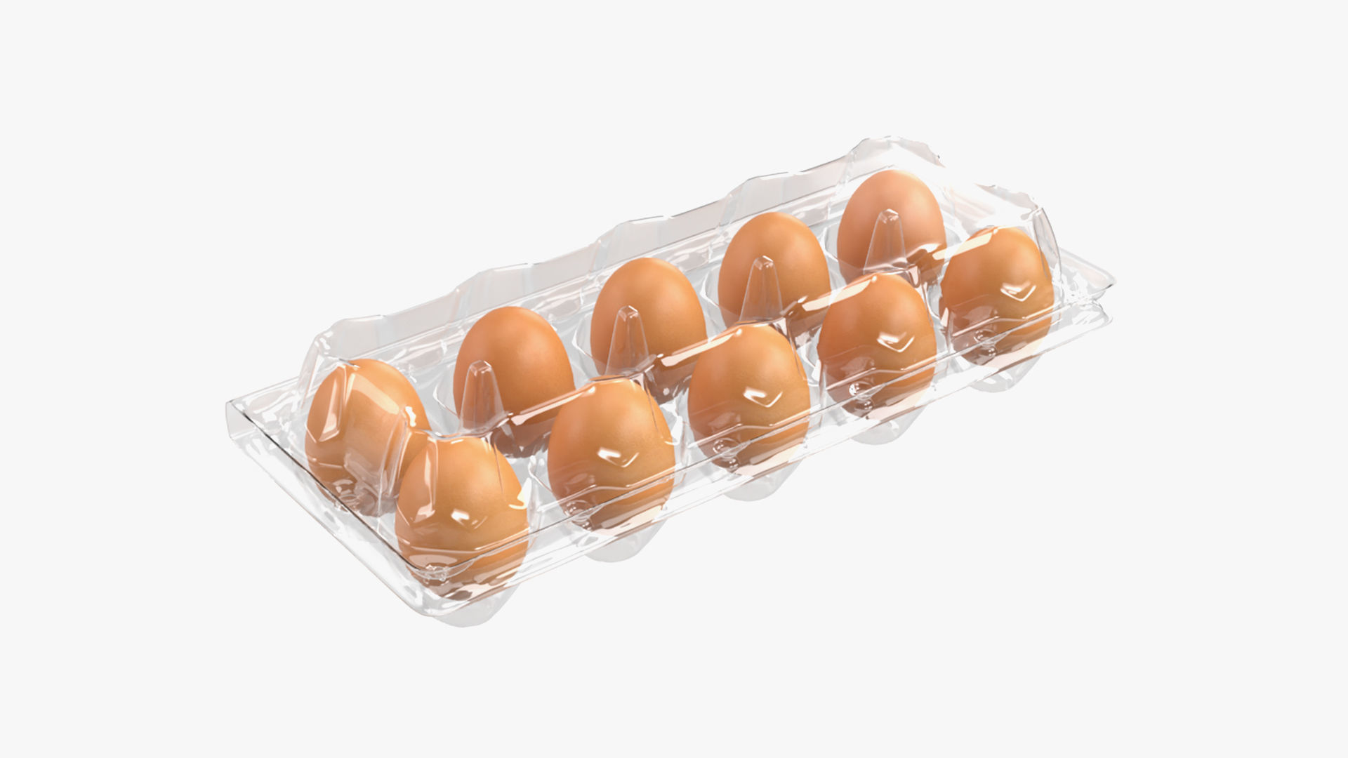 Egg food plastic package 10 eggs v1
