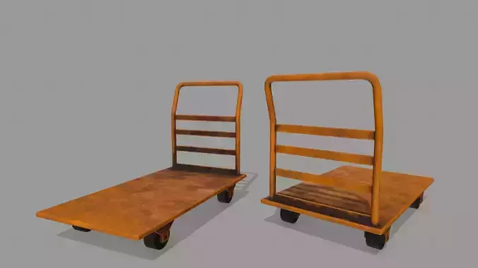Trolley hand truck Low-poly 3D model