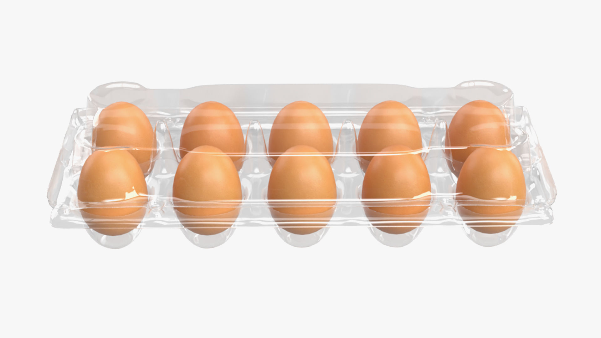 Egg food plastic package 10 eggs v2 3D model_2