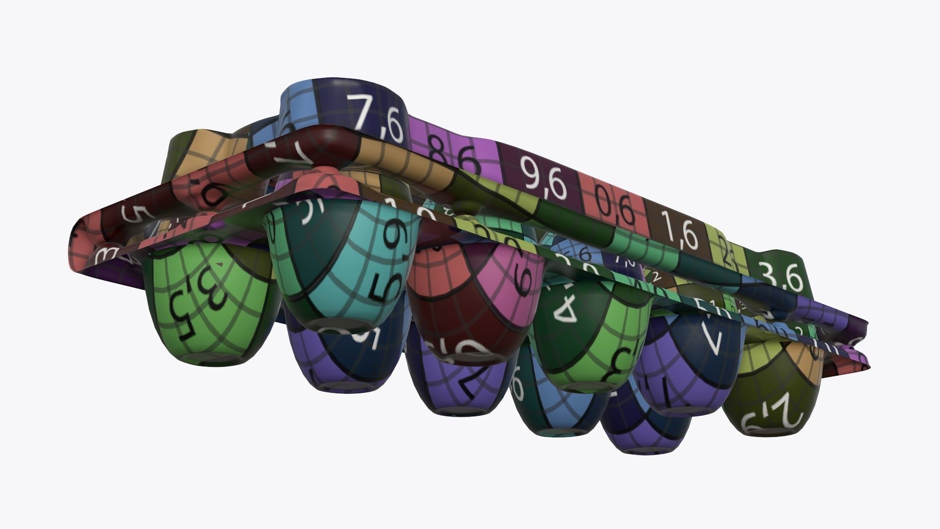 Egg food plastic package 10 eggs v2 3D model_11