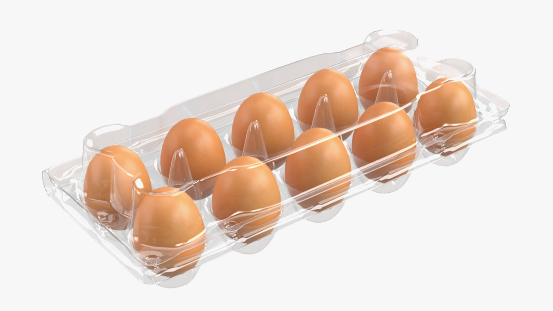 Egg food plastic package 10 eggs v2 3D model_1