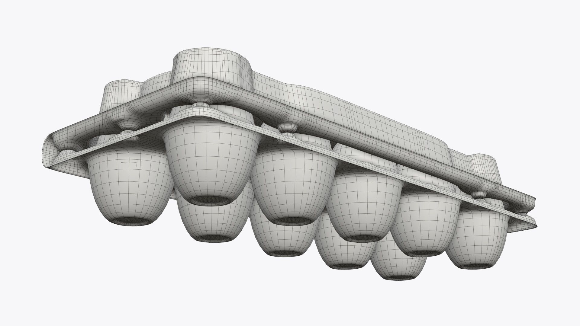 Egg food plastic package 10 eggs v2 3D model_7