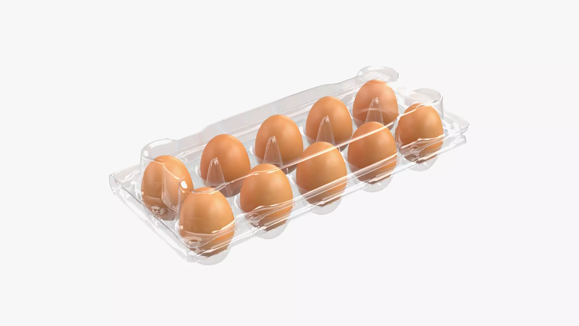 Egg food plastic package 10 eggs v2 3D model_0