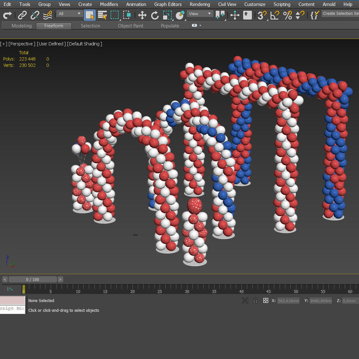 Balloons arches 3D model_5