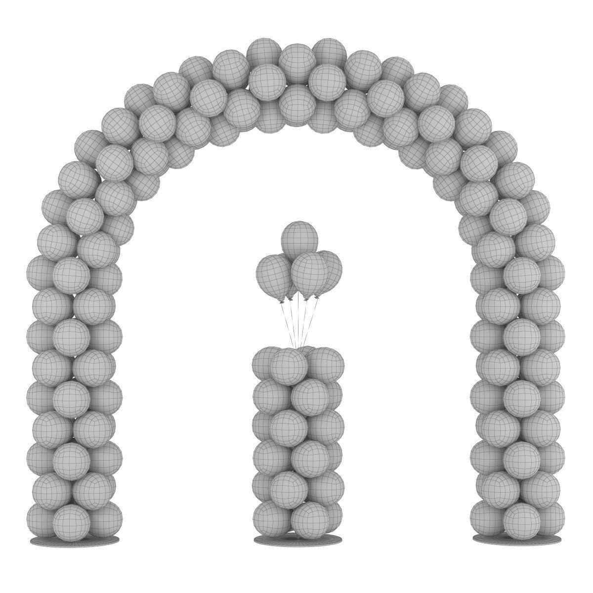 Balloons arches 3D model_4