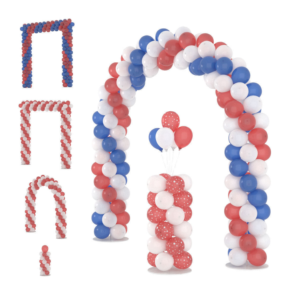 Balloons arches 3D model_0