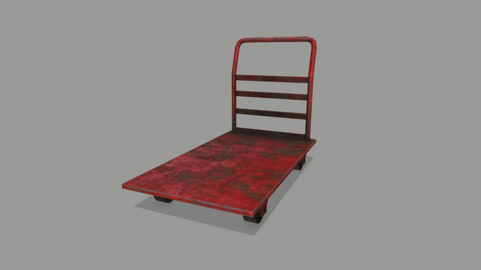 Trolley hand truck Low-poly 3D model_3
