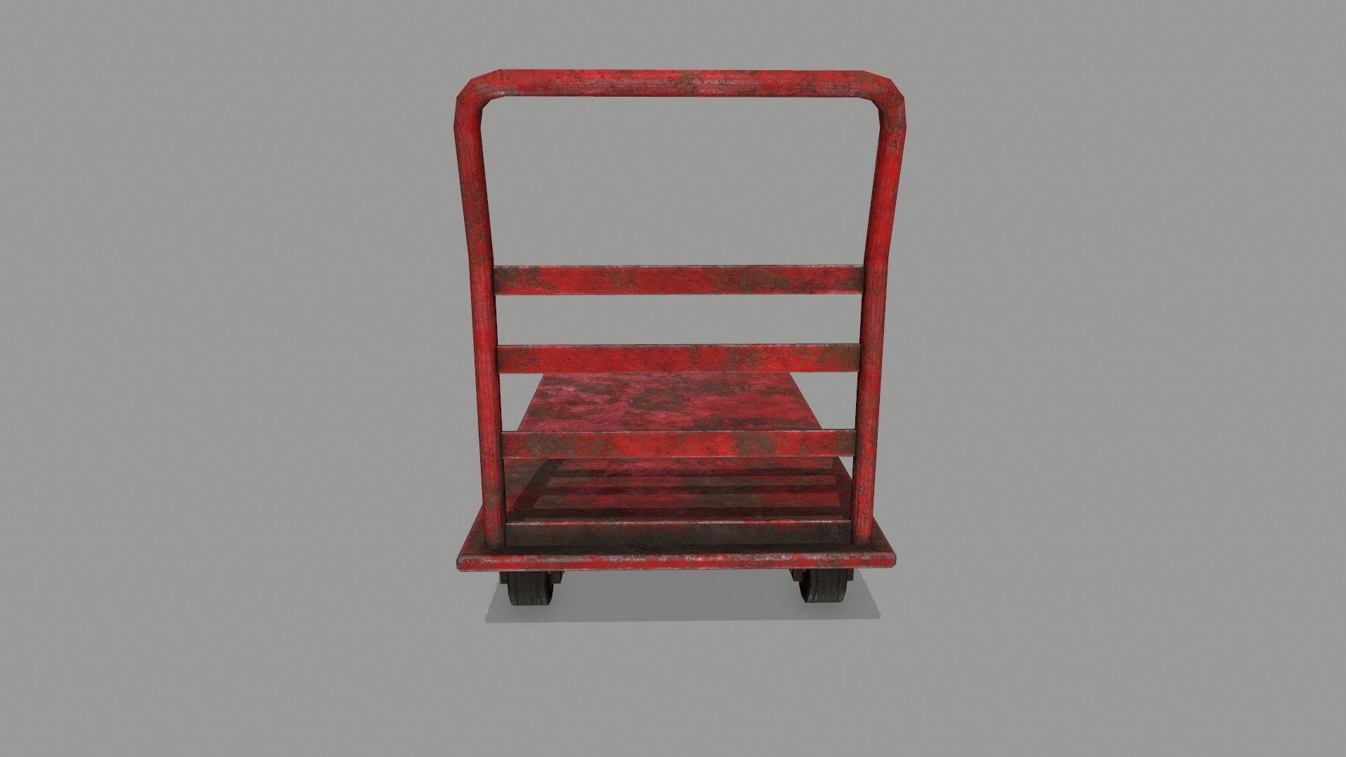 Trolley hand truck Low-poly 3D model_7