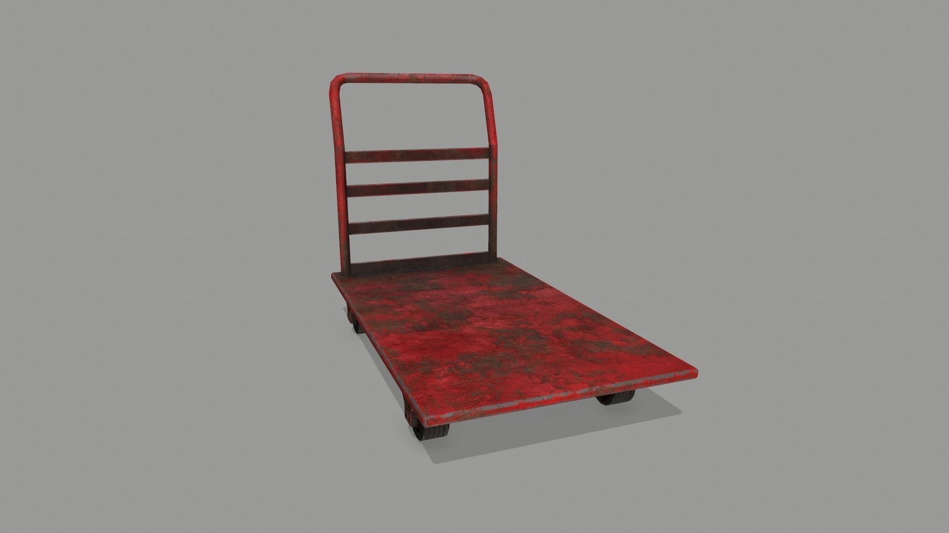 Trolley hand truck Low-poly 3D model_4