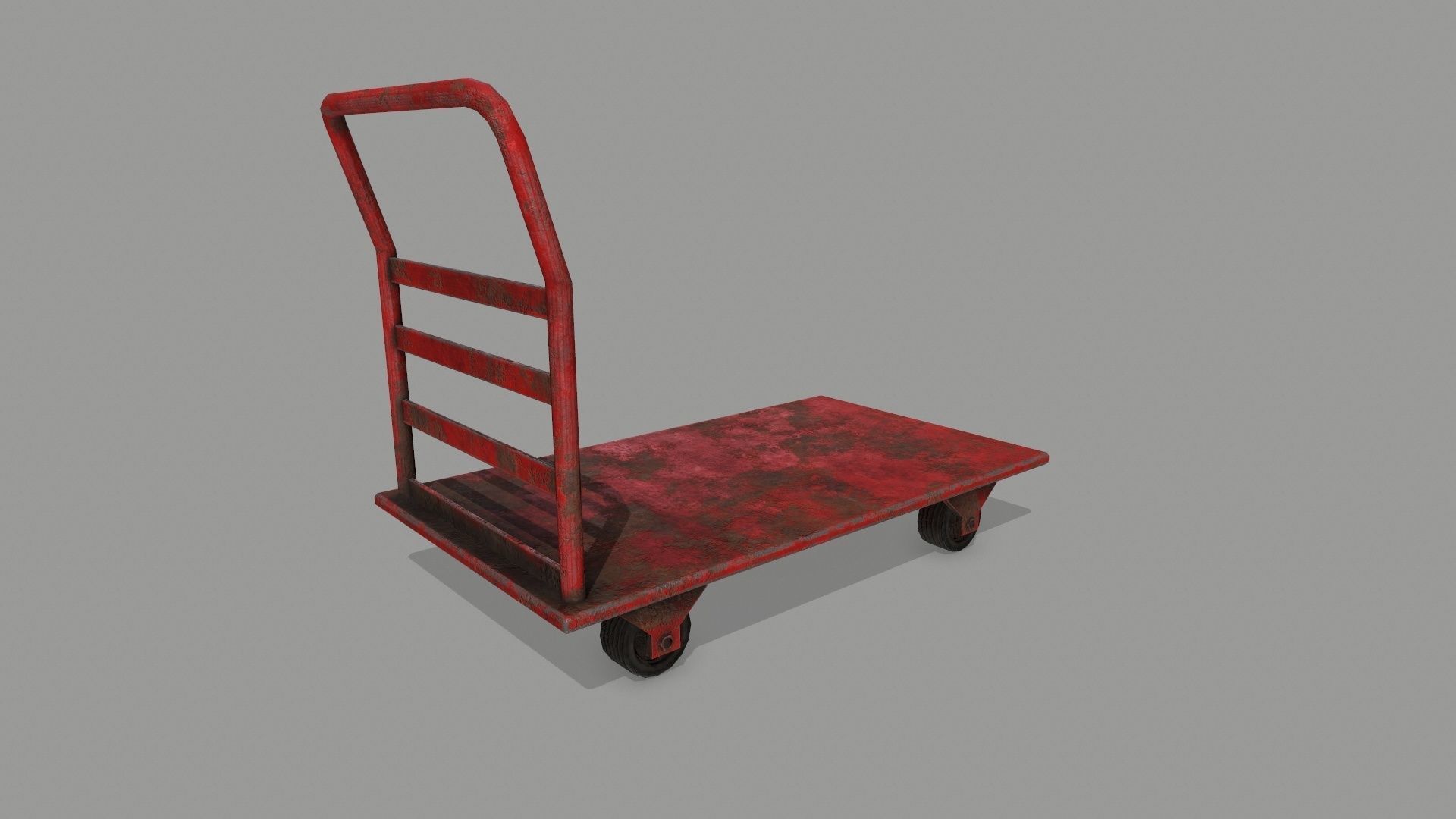 Trolley hand truck Low-poly 3D model_6