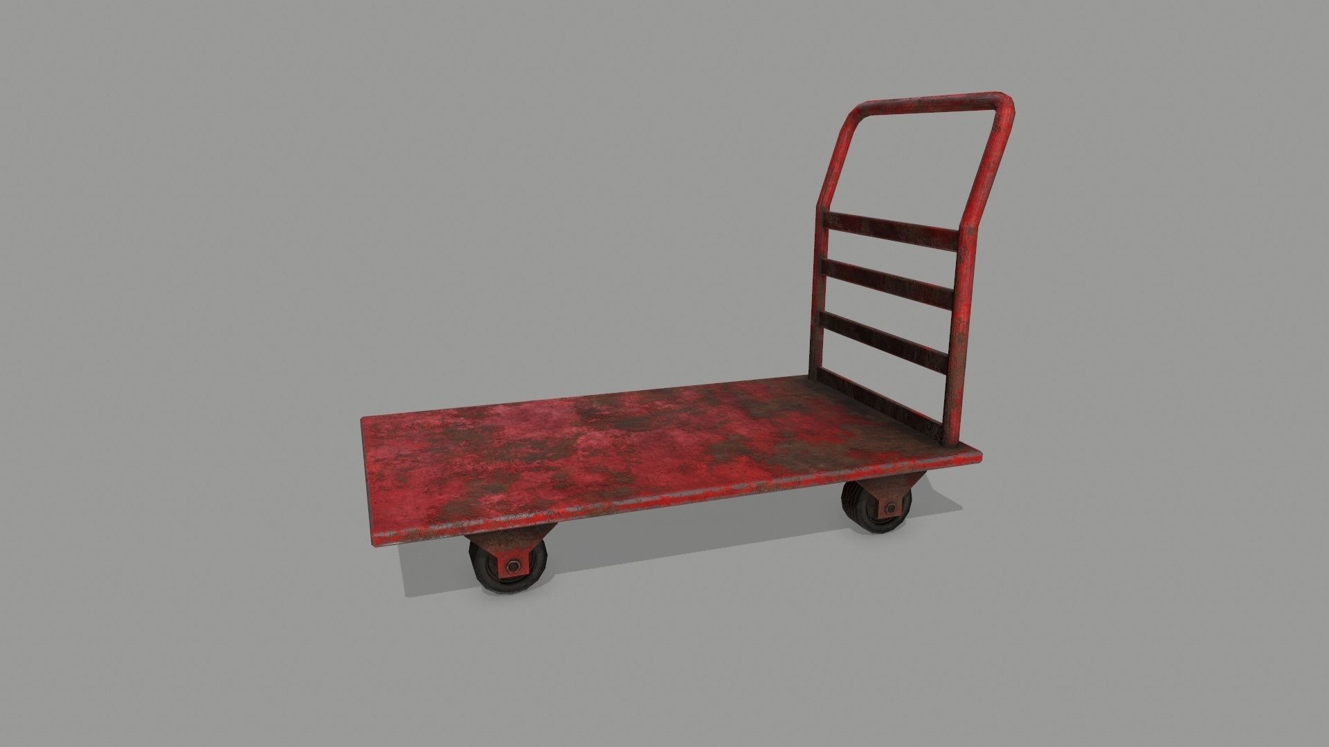 Trolley hand truck Low-poly 3D model_2