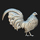 Rooster silver 3D model_7