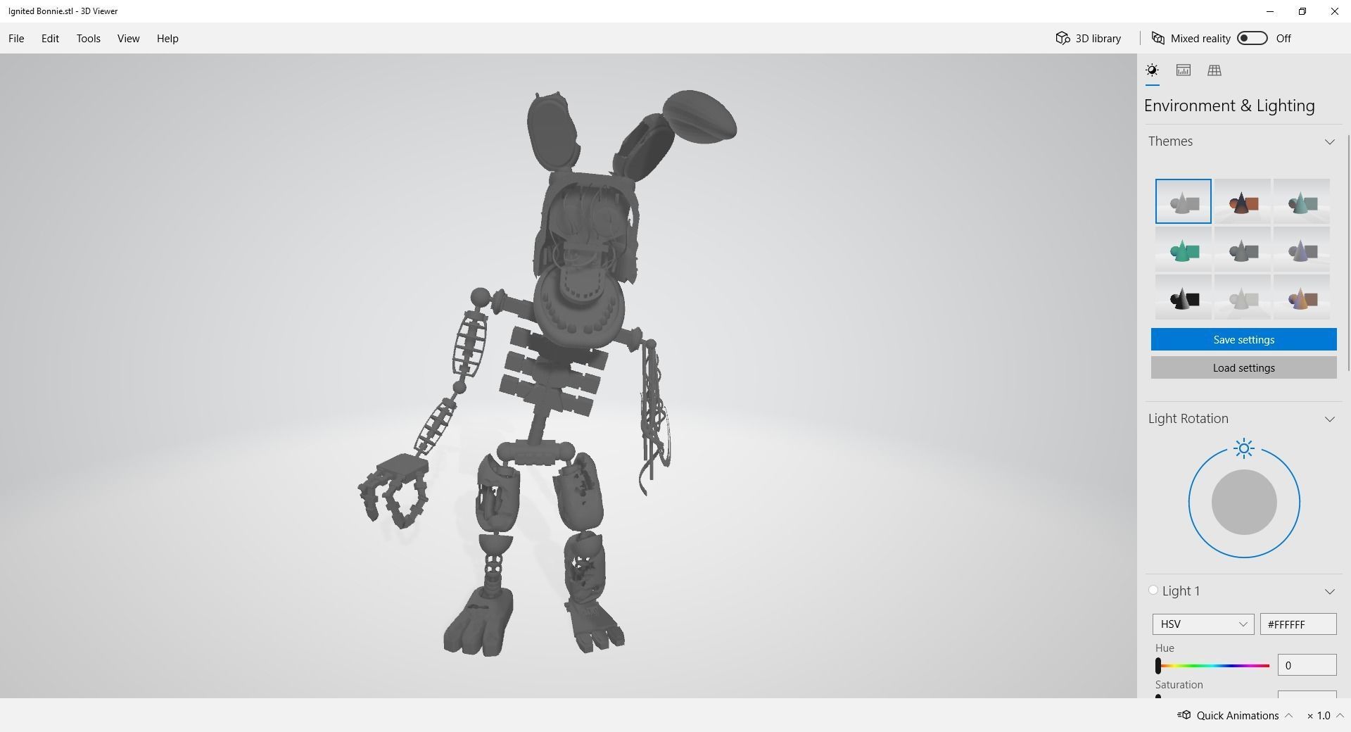 Ignited Bonnie 3D model_1