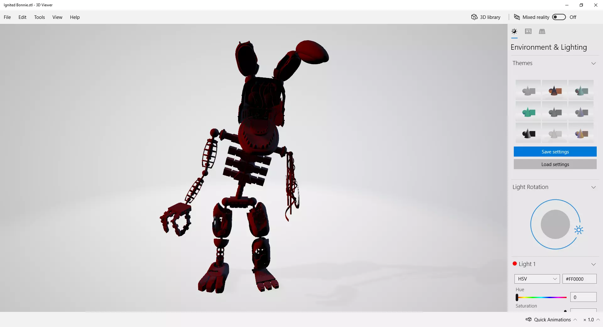 Ignited Bonnie 3D model_0