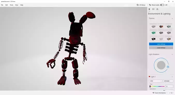 Ignited Bonnie 3D model