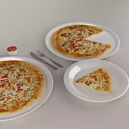 Pizza 01 3D model