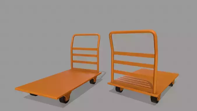 Trolley hand truck Low-poly 3D model