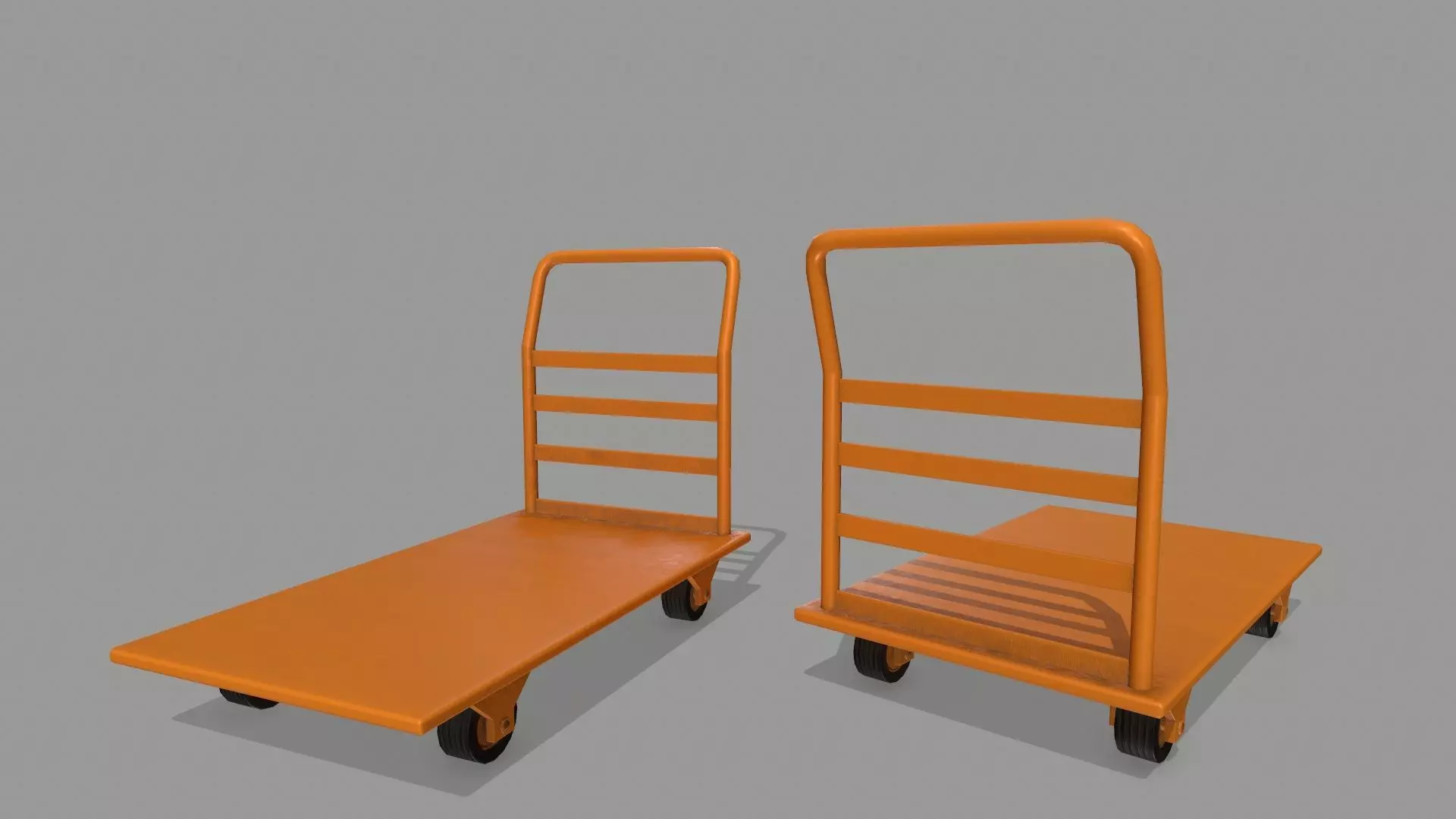 Trolley hand truck Low-poly 3D model