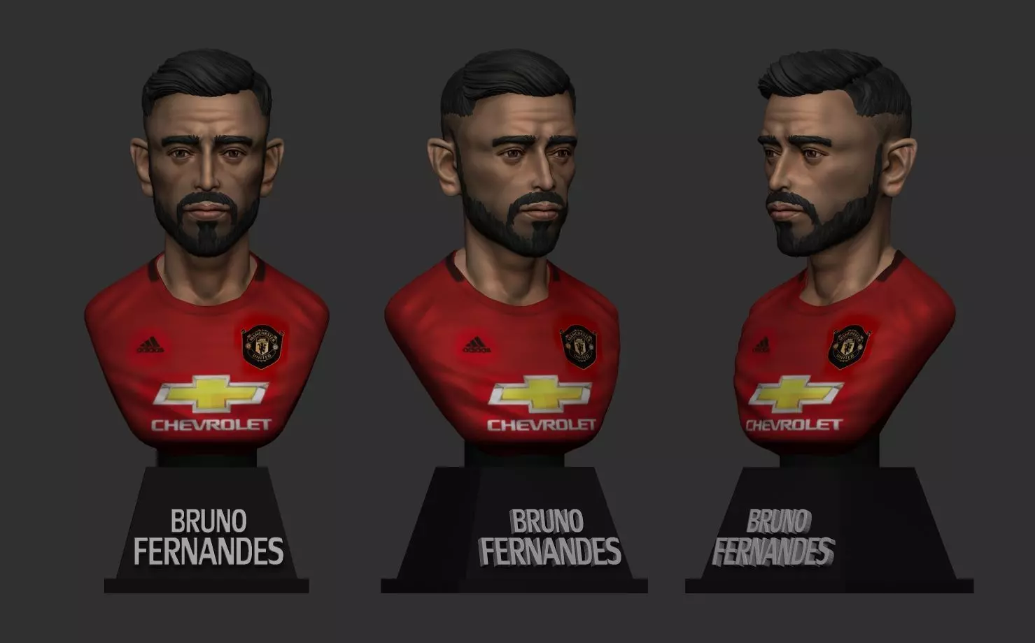 Face Bruno Fernades For print 3D 3D print model_0