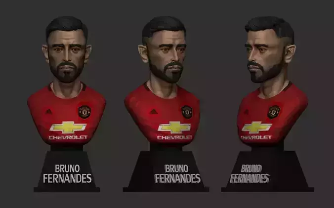 Face Bruno Fernades For print 3D 3D print model