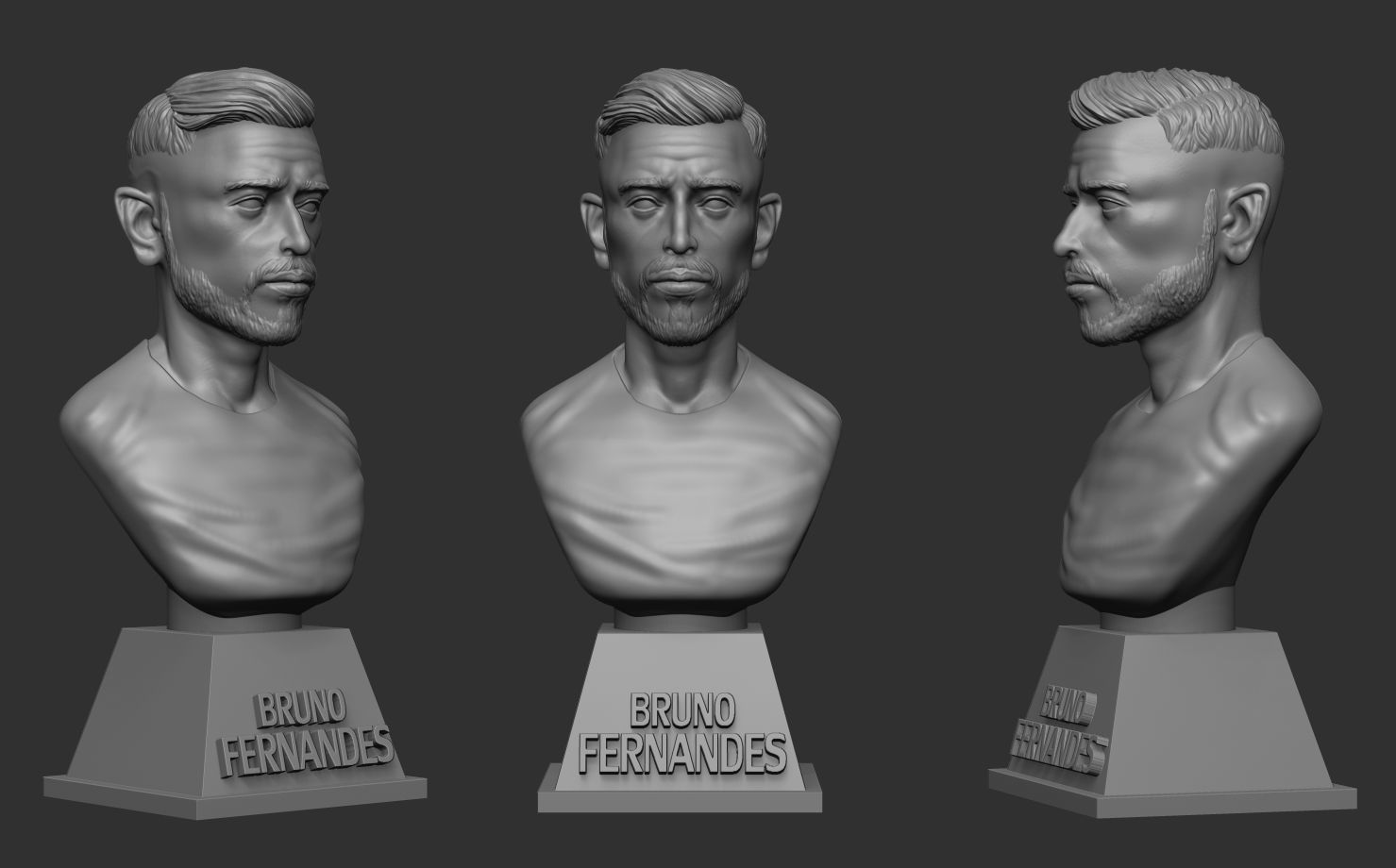 Face Bruno Fernades For print 3D 3D print model_1