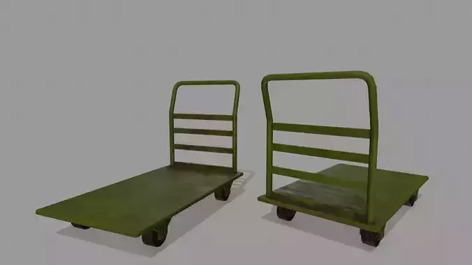Trolley hand truck Low-poly 3D model