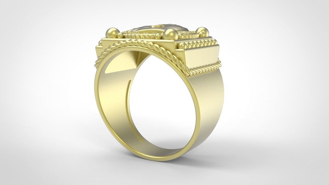 Ataturk ring 3D print model_4