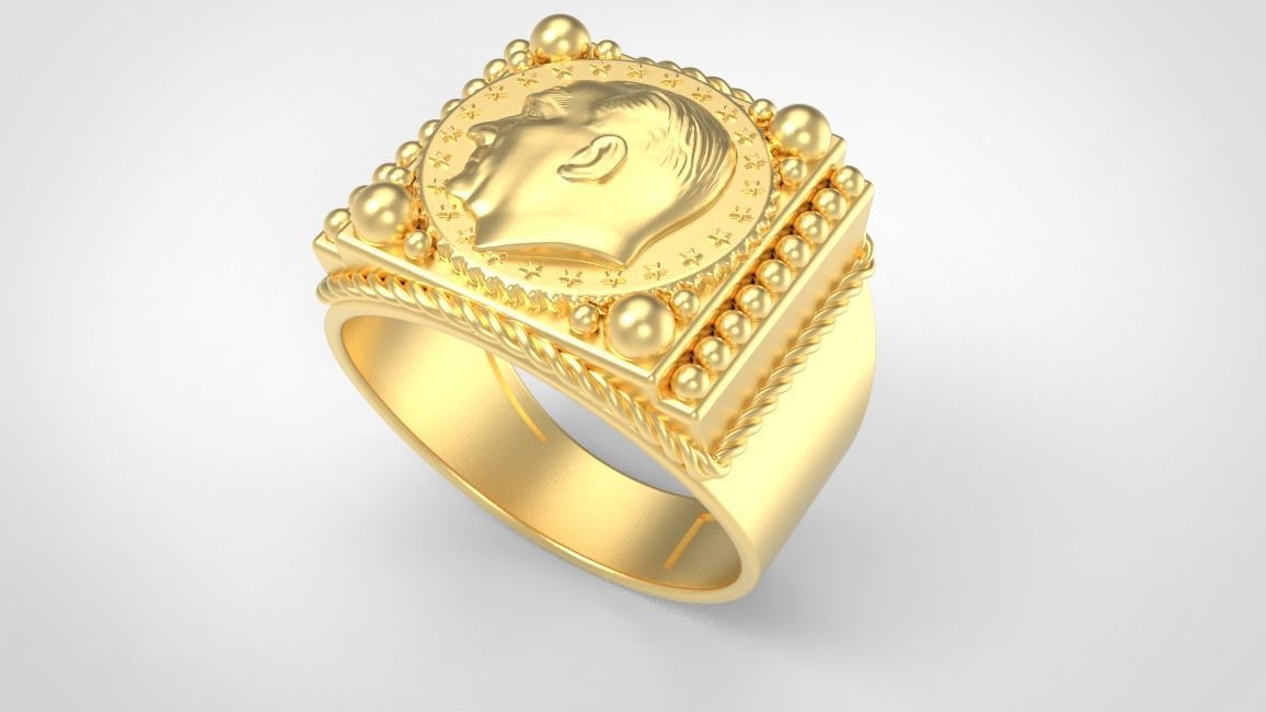 Ataturk ring 3D print model_1