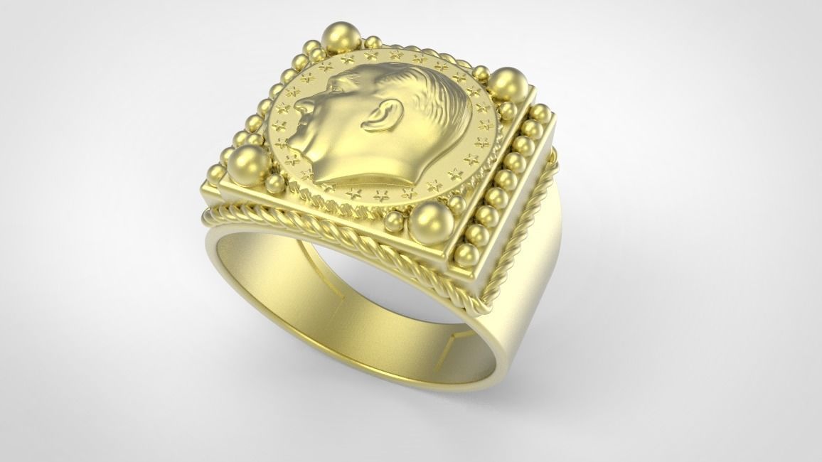 Ataturk ring 3D print model_3