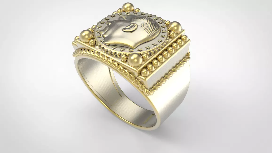 Ataturk ring 3D print model_0