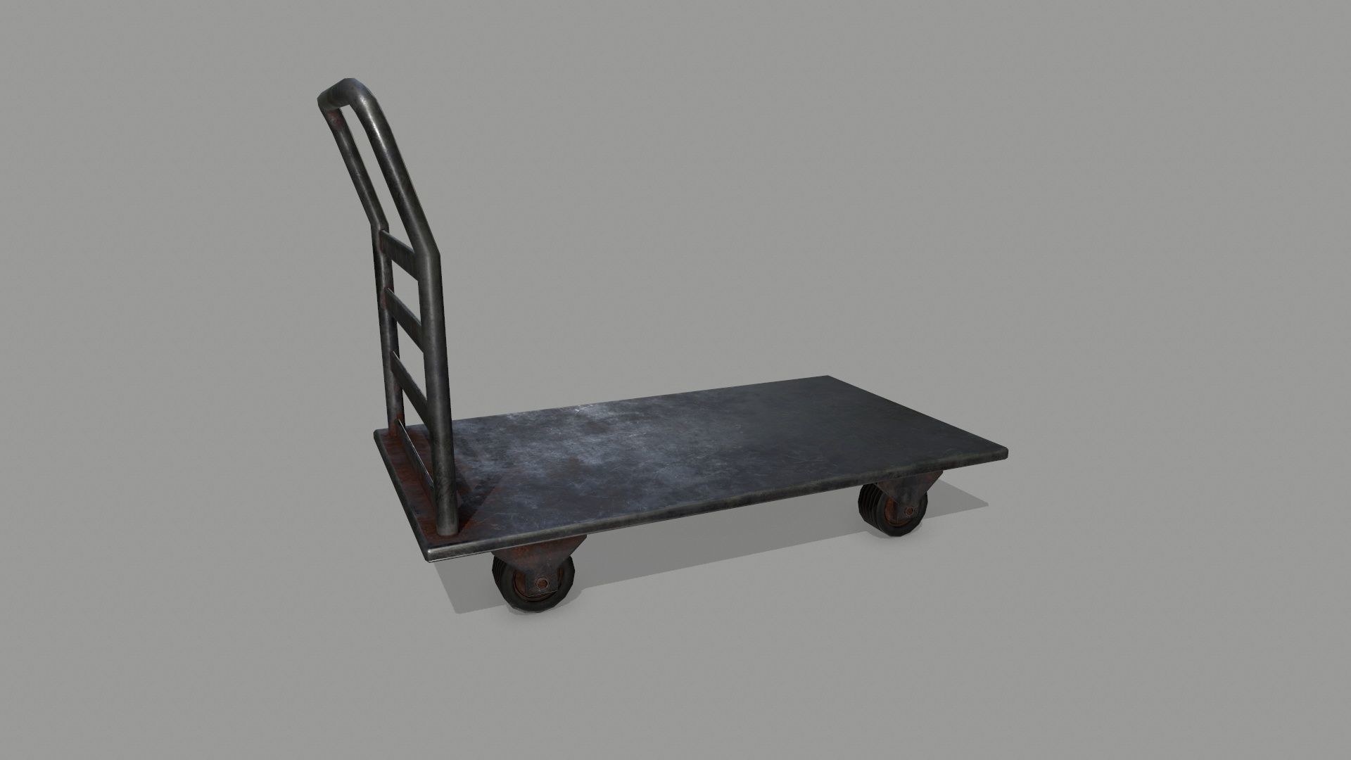 Trolley hand truck Low-poly 3D model_5