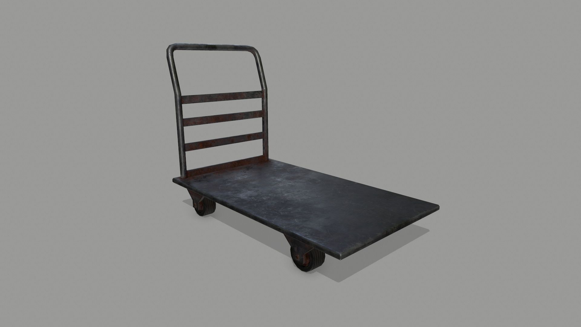 Trolley hand truck Low-poly 3D model_4