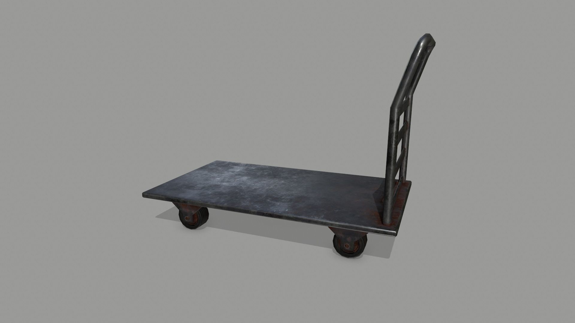 Trolley hand truck Low-poly 3D model_7